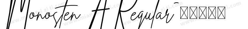 Monosten A Regular字体转换
